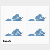 Norfolk Virginia Wood Grain Rechthoekige Sticker (Vel)