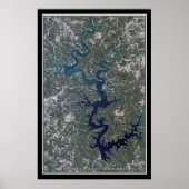 Norfork Lake Arkansas Satellite Poster Map (Voorkant)