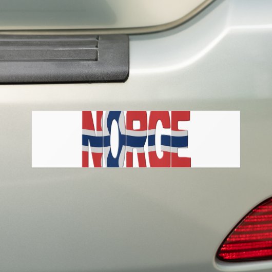 Norge flag bumpersticker (Op auto)