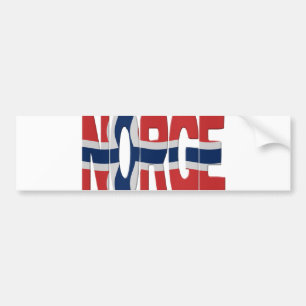 Norge flag bumpersticker