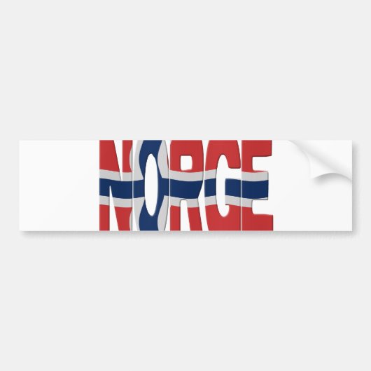 Norge flag bumpersticker (Voorkant)