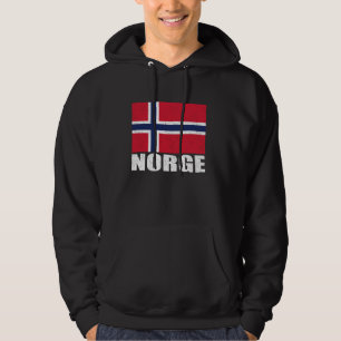Norge Flag Grunge Souvenir Noorwegen Hoodie
