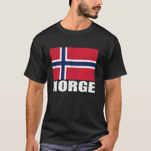 Norge Flag Grunge  Souvenir Noorwegen T-shirt