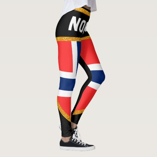 Norge Flag Leggings (Rechts)