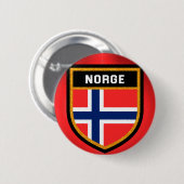 Norge Flag Ronde Button 5,7 Cm (Voorkant /achterkant)