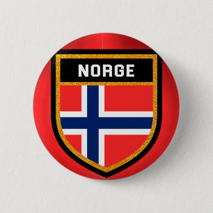 Norge Flag Ronde Button 5,7 Cm