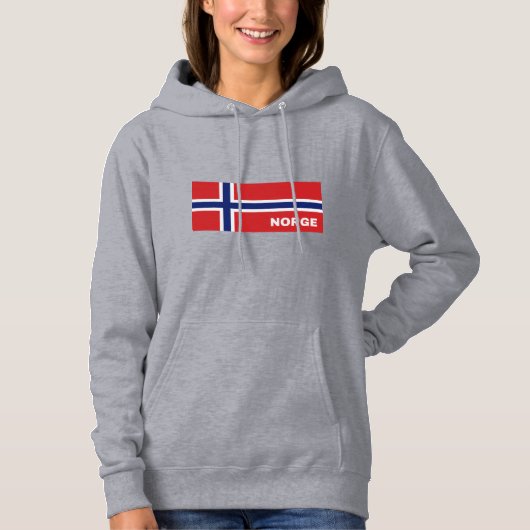 Norge in Noorse vlag Hoodie (Voorkant)