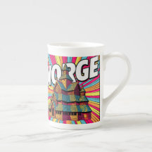 Norge Noorwegen Staafkerk Oslo Pop Art Koffiemok