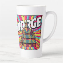 Norge Noorwegen Staafkerk Oslo Pop Art Latte Mok