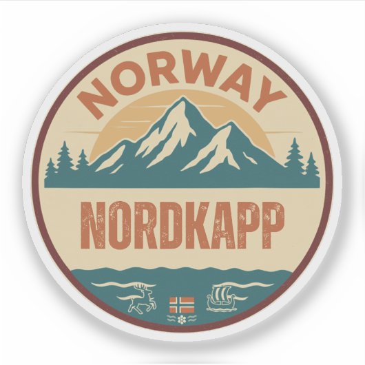Norge, Norge, Noorwegen Sticker (Voorkant)