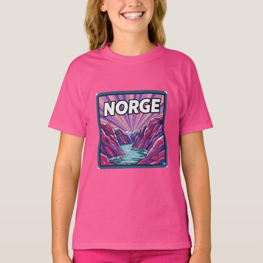 Norge Norway Geirangerfjords Fjords Kids T-shirt (Voorkant)