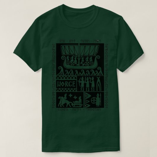 Norge Norway Viking Burzum Design T-shirt (Design voorkant)