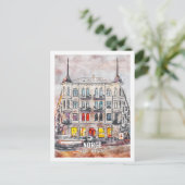 Norge Oslo Beroemde Reisplaats Waterverf Briefkaart (Staand voorkant)