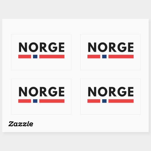 Norge Rechthoekige Sticker (Vel)