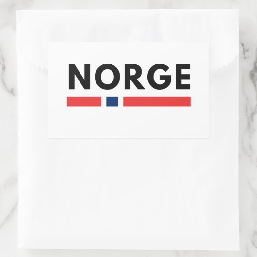Norge Rechthoekige Sticker (Tas)