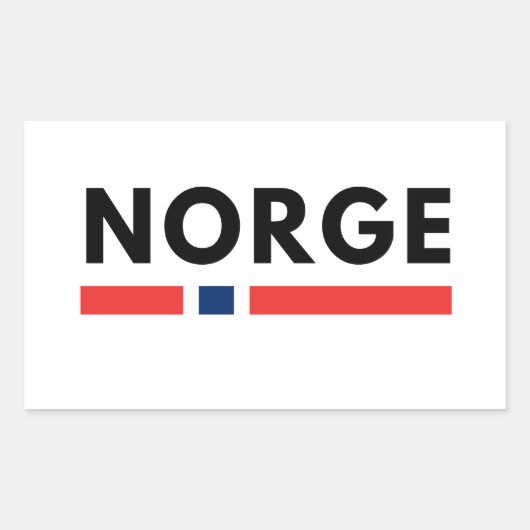 Norge Rechthoekige Sticker (Voorkant)