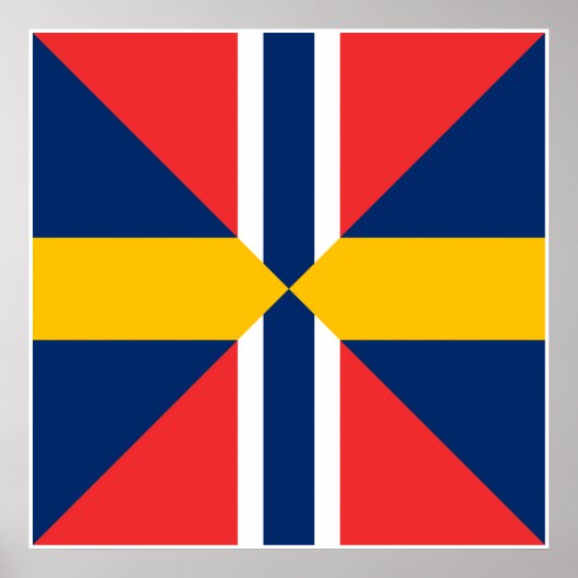 Norge Sverige Sildesalaten, Noorwegen Poster (Voorkant)