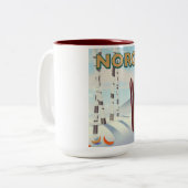 Norge Tweekleurige Koffiemok (Voorkant links)