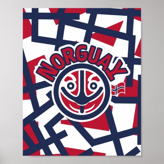 NORGUAY NORCOOL ICON NORUEGA MASANSER PIXELAT POSTER (Voorkant)