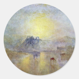 Norham Castle bij zonsopgang door Turner Joseph Ma Ronde Sticker