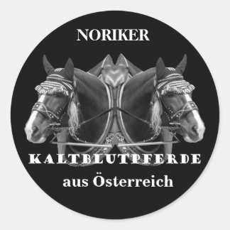 NORIKER Kaltblutpferde aus Österreich Ronde Sticker