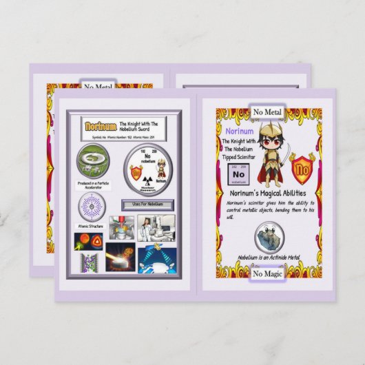 Norinum - Ridder Nobelium Scimitar Briefkaart (Voorkant / Achterkant)