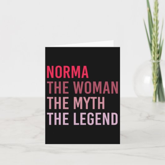 Norma De Vrouw Mythe Legende Gepersonaliseerde Naa Kaart (Voorkant)