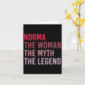 Norma De Vrouw Mythe Legende Gepersonaliseerde Naa Kaart (Gele Bloem)