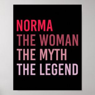 Norma de vrouw mythe legende gepersonaliseerde naa poster