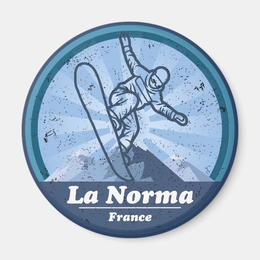 Norma Ski Resort - Snowboard Magneet (Voorkant)