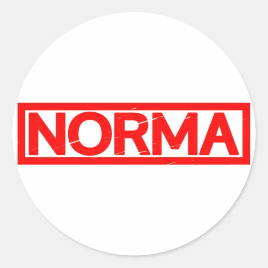 Norma Stamp Ronde Sticker (Voorkant)