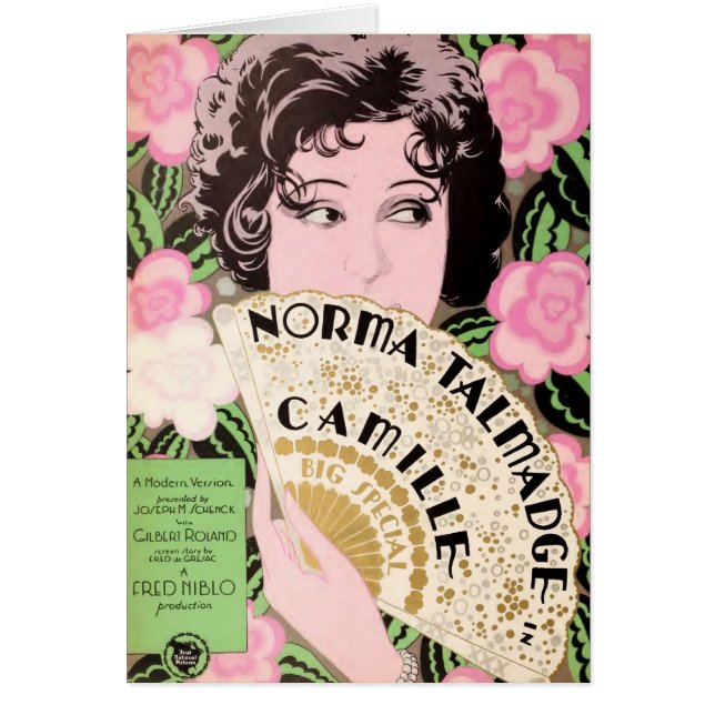 Norma Talmadge 1927 stomme filmexposant ad (Voorkant)