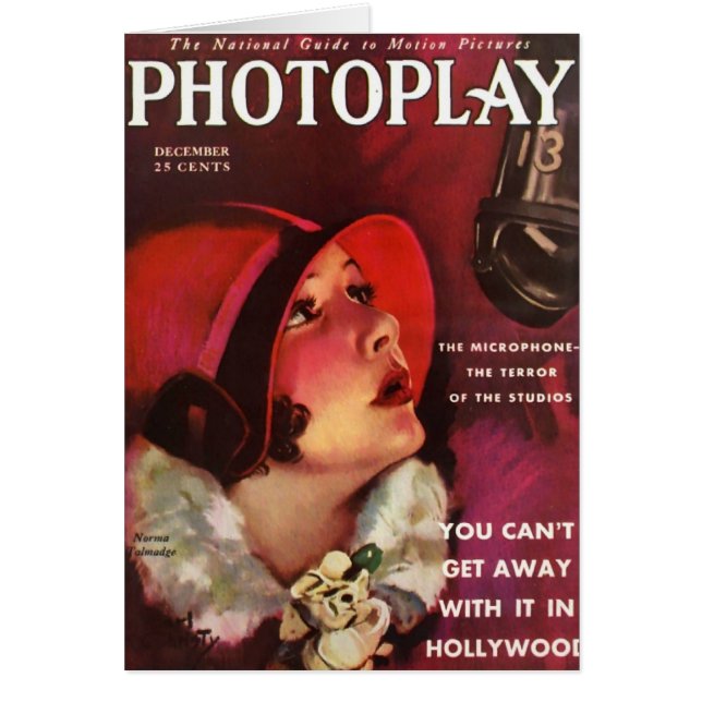 Norma Talmadge Silent Screen Actress-kaart (Voorkant)