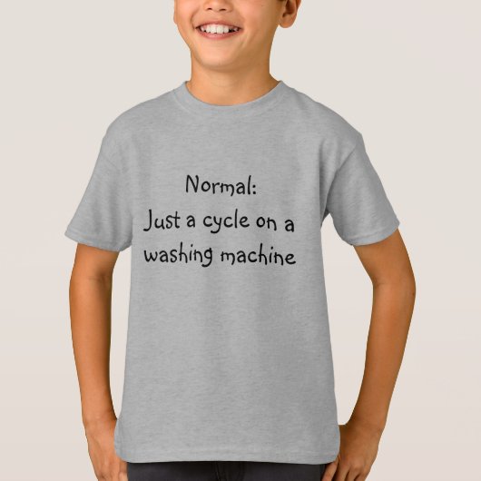 Normaal:  Alleen een wasprogramma op een wasmachin T-shirt (Voorkant)