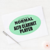 Normaal Alto Clarinet Player Oval Sticker (Envelop)