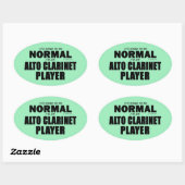 Normaal Alto Clarinet Player Oval Sticker (Vel)