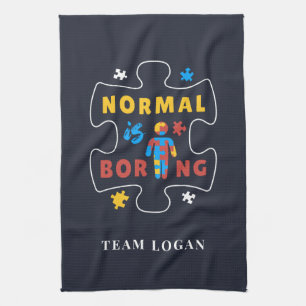 Normaal gesproken is het maken van autisme bewustz theedoek