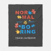 Normaal gesproken wordt Puzles Autism Awareness Su Fleece Deken (Voorkant)