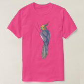 Normaal grijs Vrouw Cockatiel T-shirt (Design voorkant)
