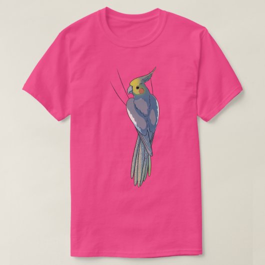 Normaal grijs Vrouw Cockatiel T-shirt (Design voorkant)