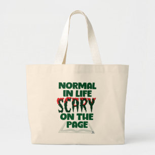 Normaal in het leven Schrikwekkend op pagina Horro Grote Tote Bag
