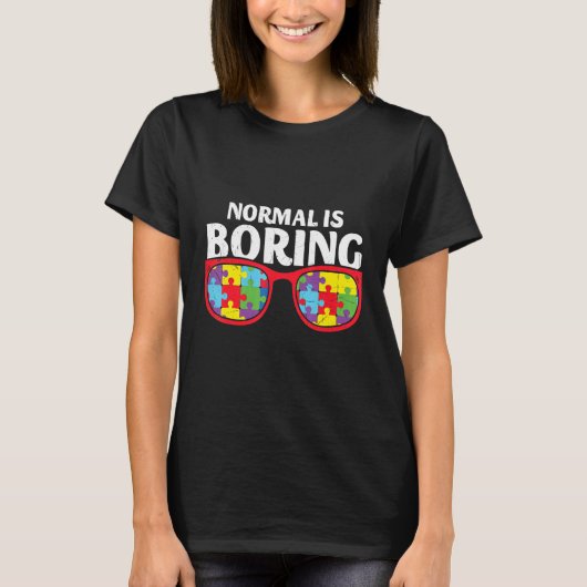 Normaal is autisme bewuster t-shirt (Voorkant)