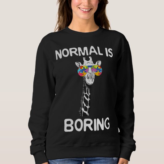 Normaal is autisme Giraffe Autist Trui (Voorkant)
