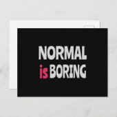 Normaal is Boring Briefkaart (Voorkant / Achterkant)