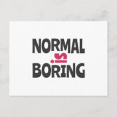 Normaal is Boring Briefkaart (Voorkant)