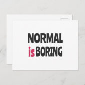 Normaal is Boring Briefkaart (Voorkant / Achterkant)