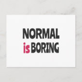 Normaal is Boring Briefkaart (Voorkant)