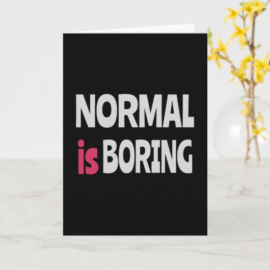 Normaal is Boring Kaart (Gele Bloem)