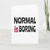 Normaal is Boring Kaart (Voorkant)