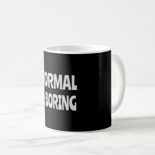 Normaal is Boring Koffiemok (Voorkant rechts)